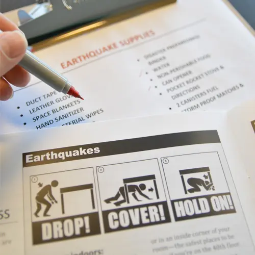 Drop, Cover & Hold!